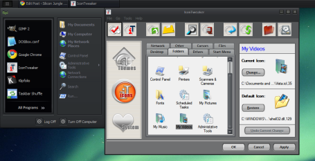 { Vista icons applied in IconTweaker }